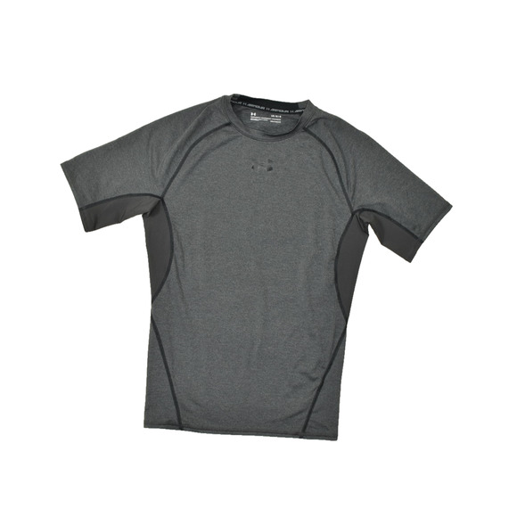 Under Armour Men's Compression HeatGear T Shirt Gray Size L Short Sleeve Gym - Picture 1 of 8